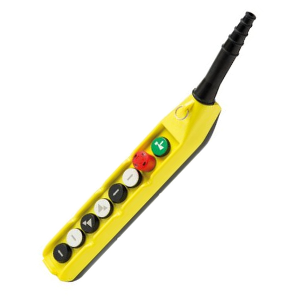 8 Button Crane Pendant, 8 Button Pendant Station With 6 bidirectional, 2 2-Speed, Alarm, Estop Button