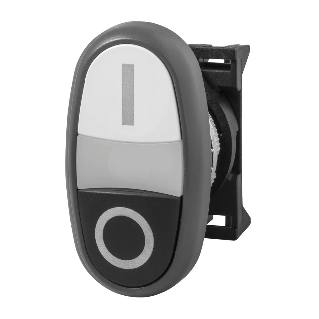 Dual Multi Function Illuminated Push Button, 22mm On And Off, Black And White Push Buttons With Symbols