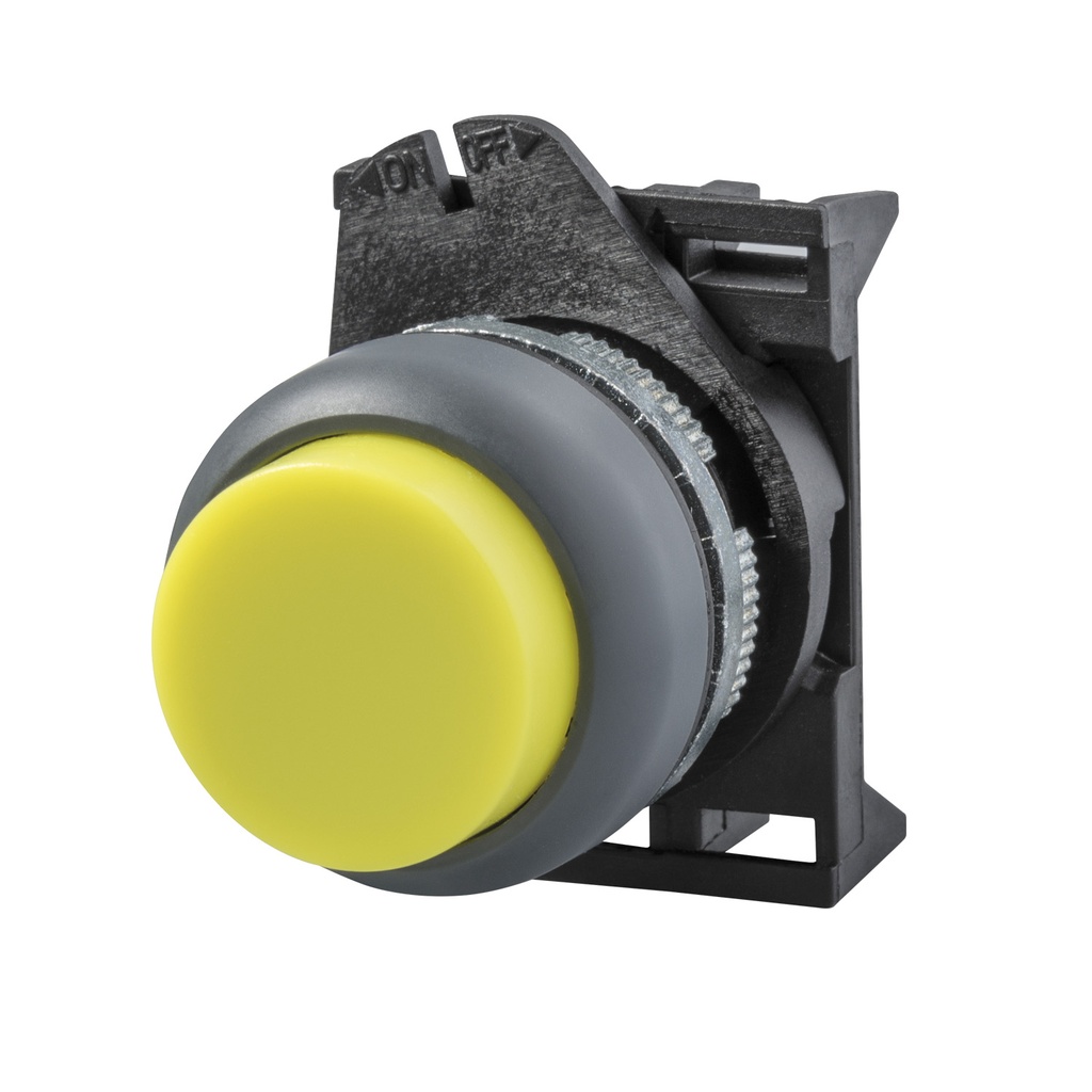 Yellow Illuminated Push Button Switch, 22mm Momentary Illuminated Push Button, Yellow, Extended, NEMA 4X