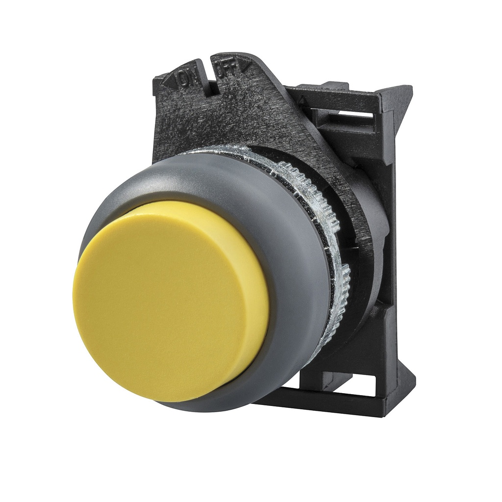 Yellow Waterproof Push Button Switch, 22mm Momentary Push Button, Extended, NEMA 4X