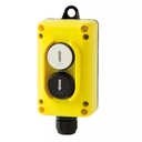 ASI TLP2 Up-Down Control Station | 2-Button Pendant Station | 1 White Up & 1 Black Down Button | 2 NO Contacts | NEMA 4, IP65 Rated | Industrial Hoist & Crane Control