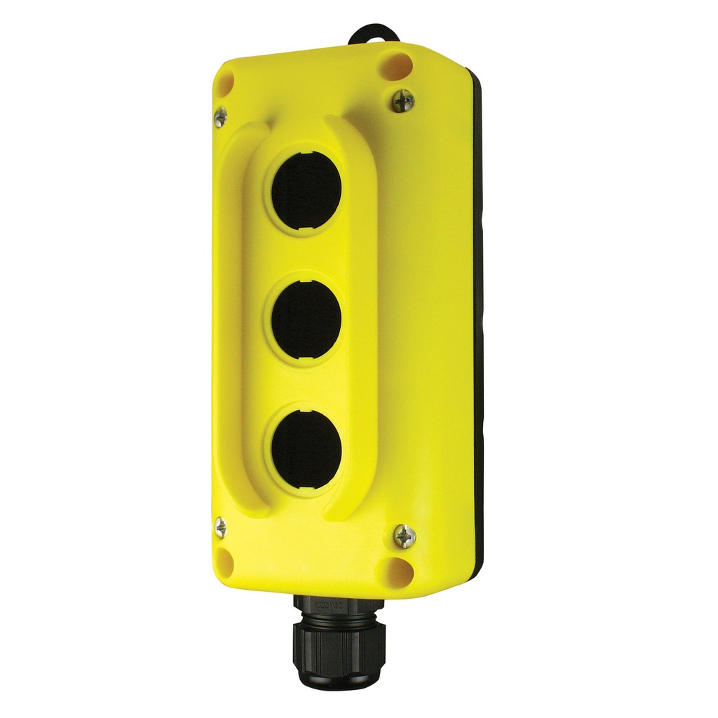 ASI TLP3K 3-Hole Control Station | NEMA 4 Enclosure | Cable Gland Included | Industrial Push Button Station