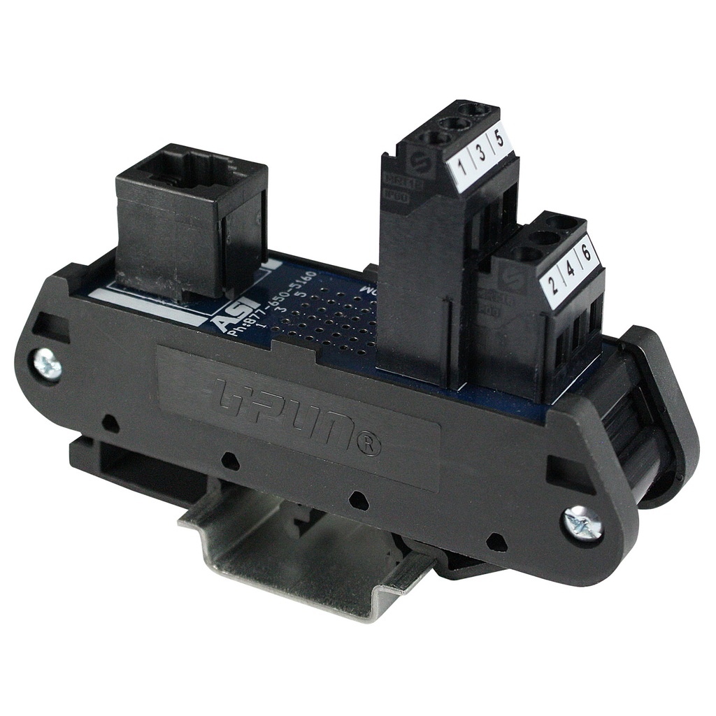 RJ11 Breakout Board, DIN Rail Mount, Screw Clamp Terminals, RJ11 To Screw Terminal Adapter Module