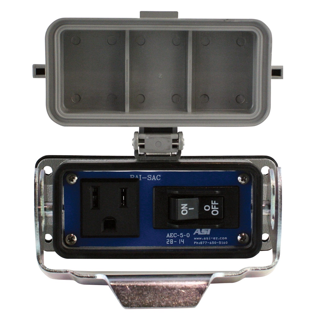 Panel Interface Connector With A 10A Breaker And A 120V Single AC Receptacle