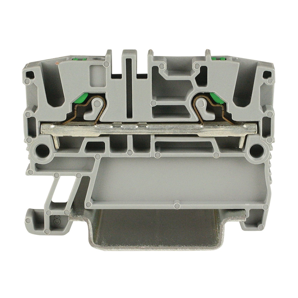 Terminal Block, Push-In, 2-Wire, 5.2mm Wide, 20A, 600V, 24-12AWG, Grey, UL, IEC/ATEX