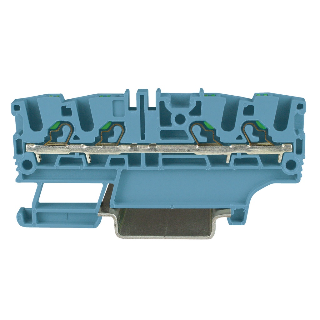 Terminal Block, Push-In, 4-Wire, 5.2mm Wide, 20A, 600V, 24-12AWG, Blue, Hazardous Location