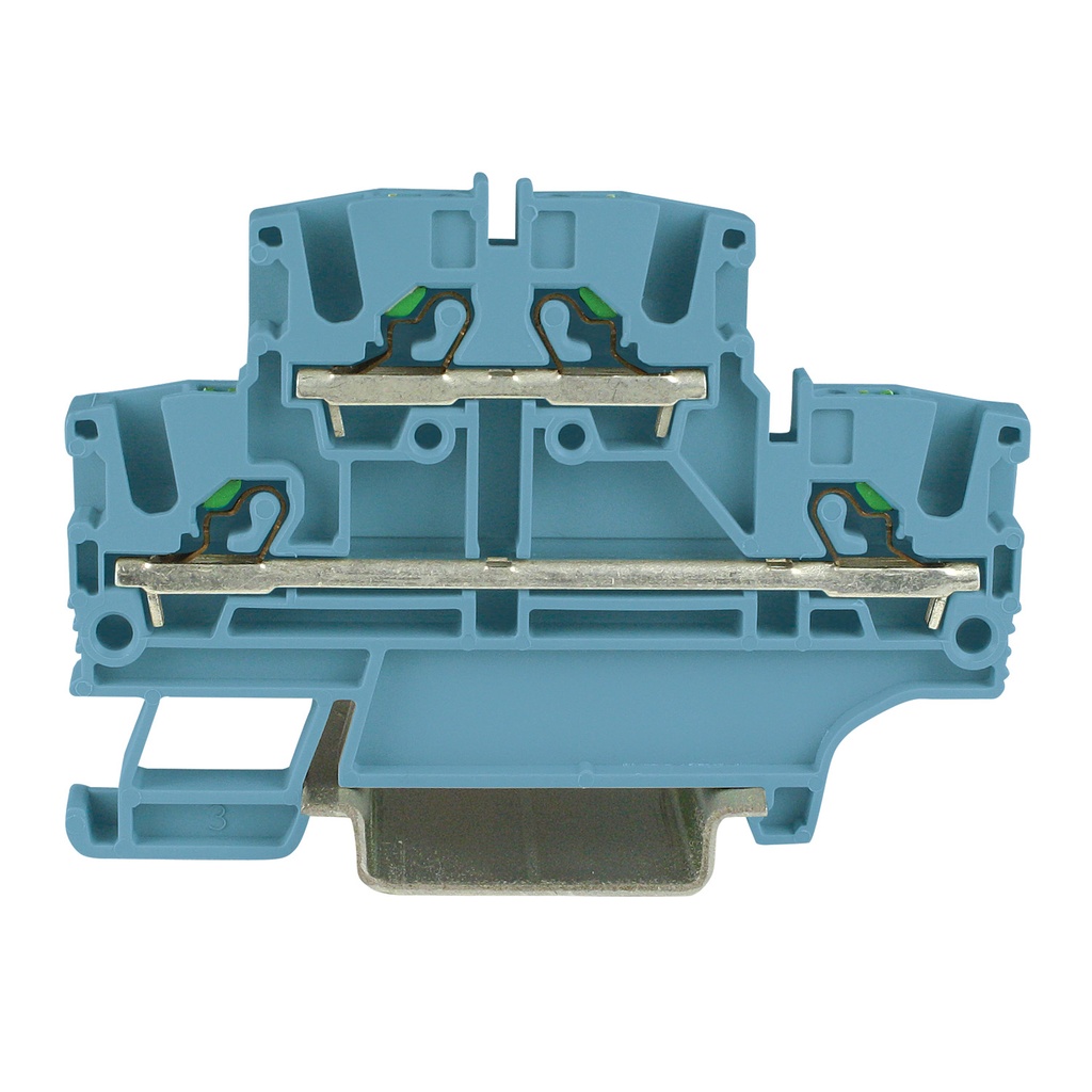 Hazardous Location 2 level Push-In Terminal Block, DIN Rail Mount, Ex Rated, 5.2mm, UL 24-12 AWG, 20A, 600V, 