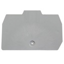 DIN Rail Mounted Terminal Block End Cover, HMM.2, Gray