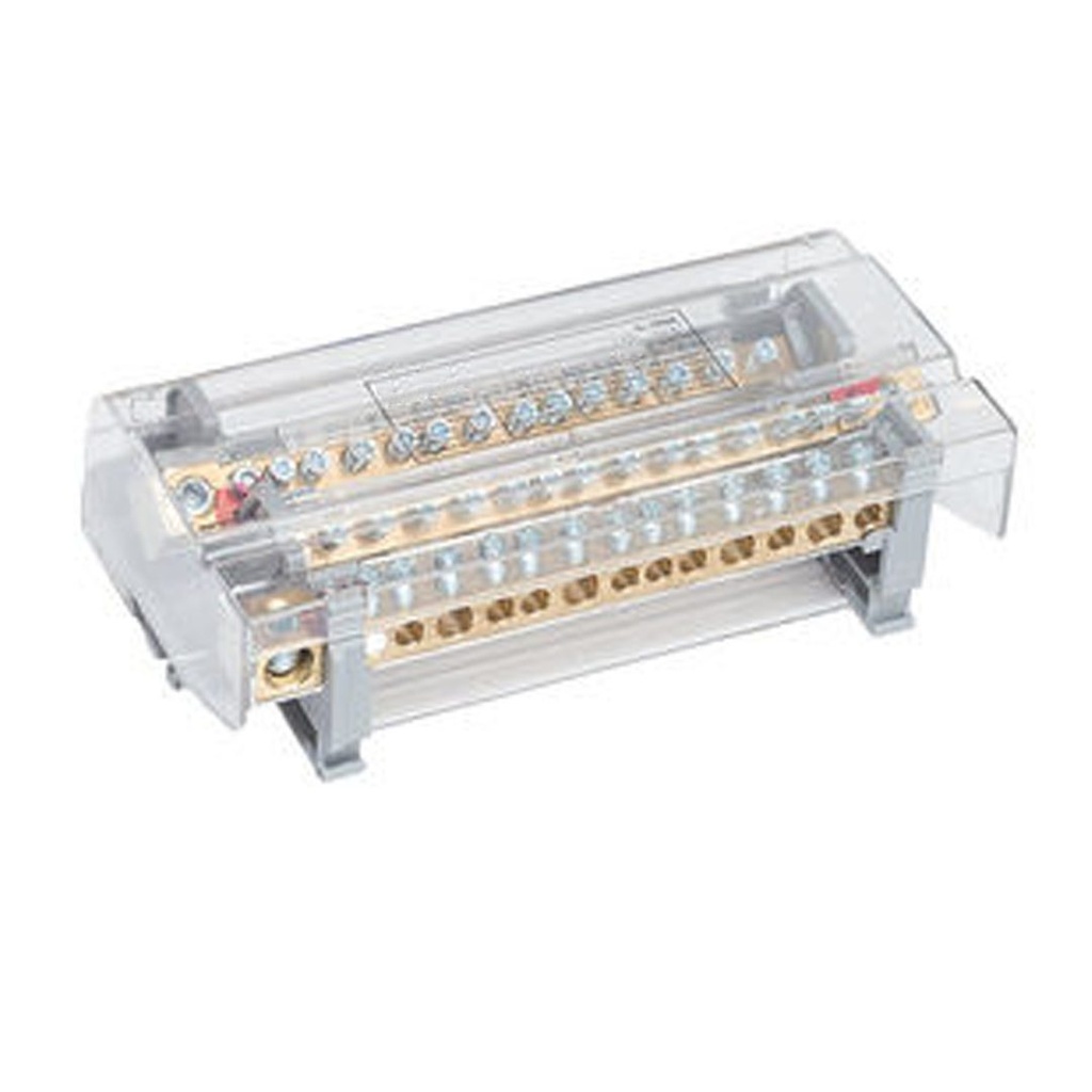 Power Distribution Connection Module, 4 bar, 160 Amps, 14 connection points per bar