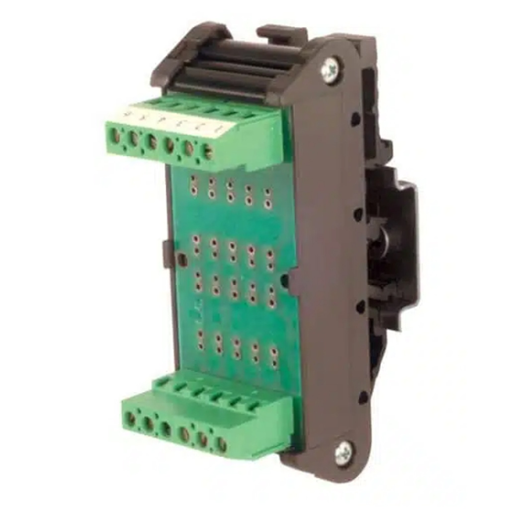 DIN Rail Electronic Component Module For User Installation of Through Hole Components, 16 Circuits