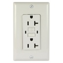 20 Amp 125-Volt Duplex, GFCI Outlet, Self-Test, White, Wall Plate, UL Listed (1 Pack)