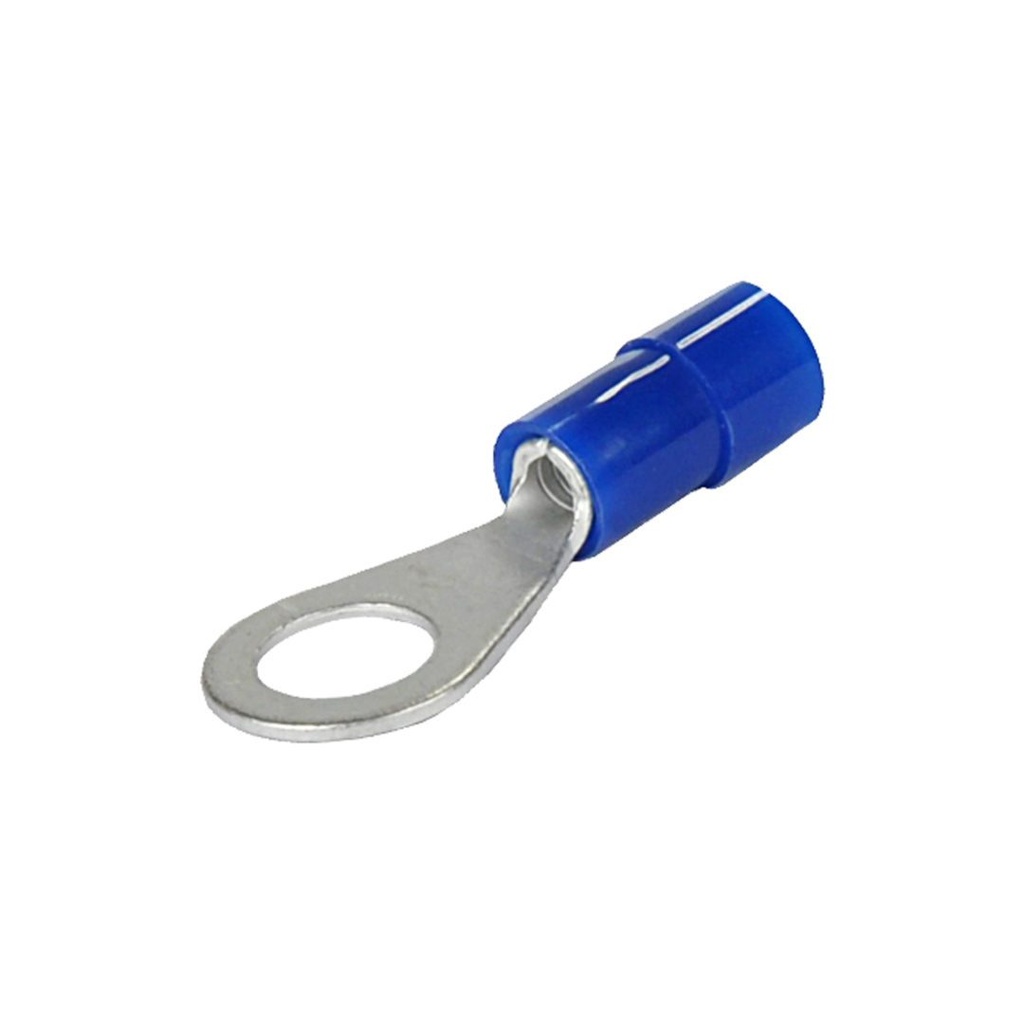 Ring Terminal, 16-14 AWG, Blue Insulator, UL, 3.5mm Stud Size