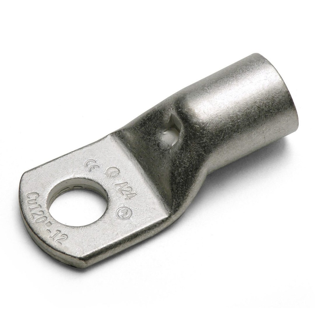 Compression Lug, Non-insulated, 4 AWG, 1/4 Stud"