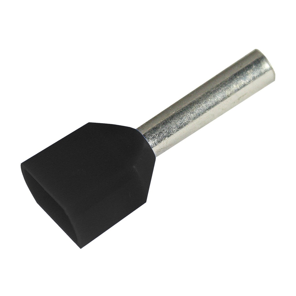 16 AWG Double Wire Entry Wire Ferrule, Black