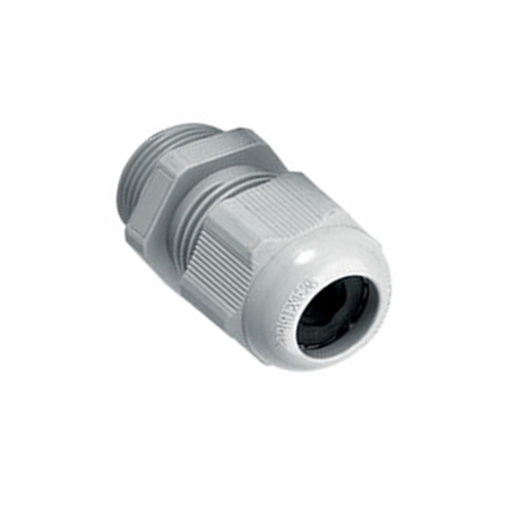 PG11 Light Gray Waterproof Cable Gland, 18.8 mounting hole, 5-10mm Clamping Range, Plastic, IP68 Cable Gland