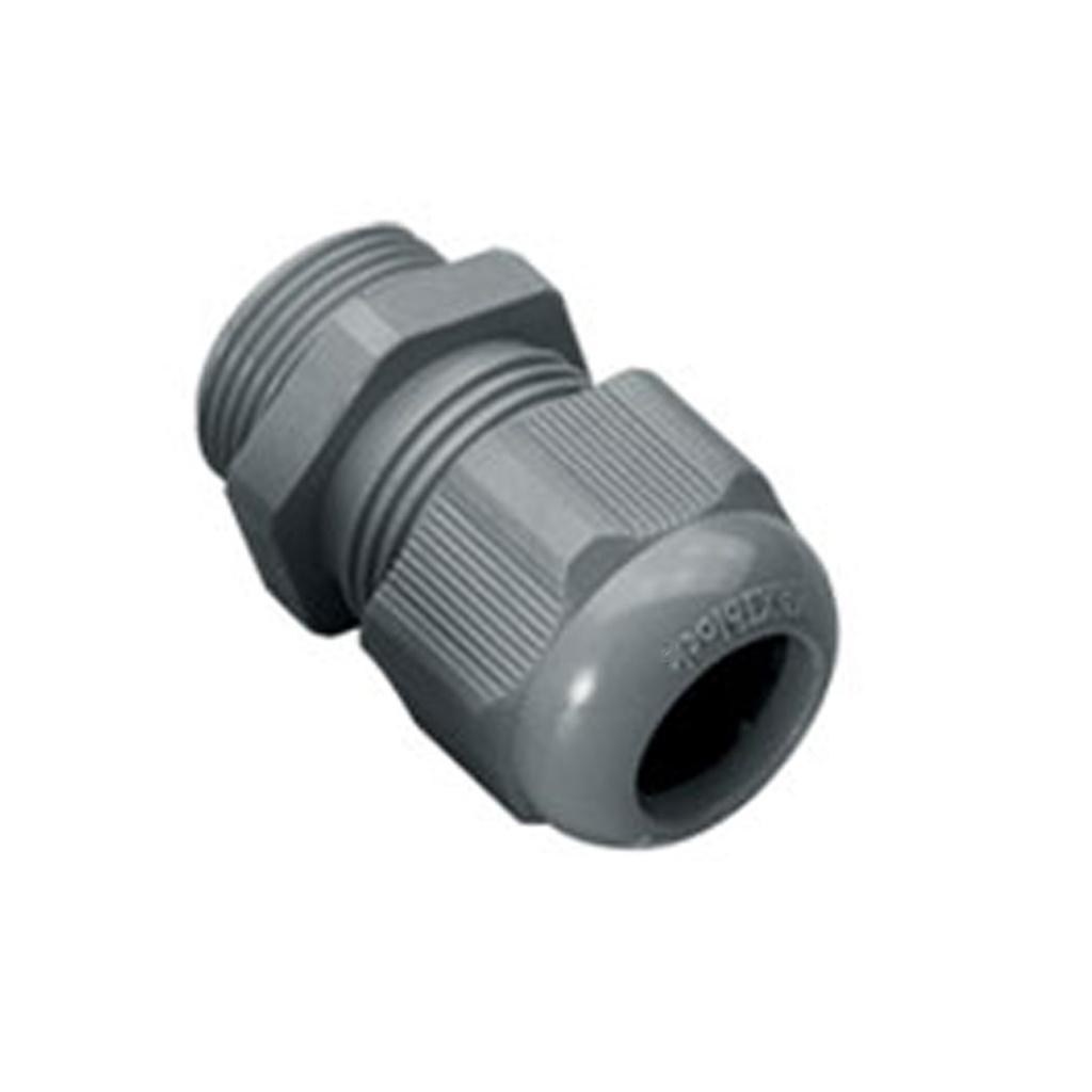 PG13 Dark Gray Waterproof Cable Gland, 7-12mm Clamping Range, Plastic, IP6