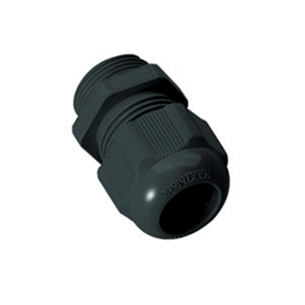 M16 Cable Gland With Extended Mounting Threads, Nylon Black M16 Cable Gland, 5-10mm Clamping Range, Waterproof, IP68 Rated