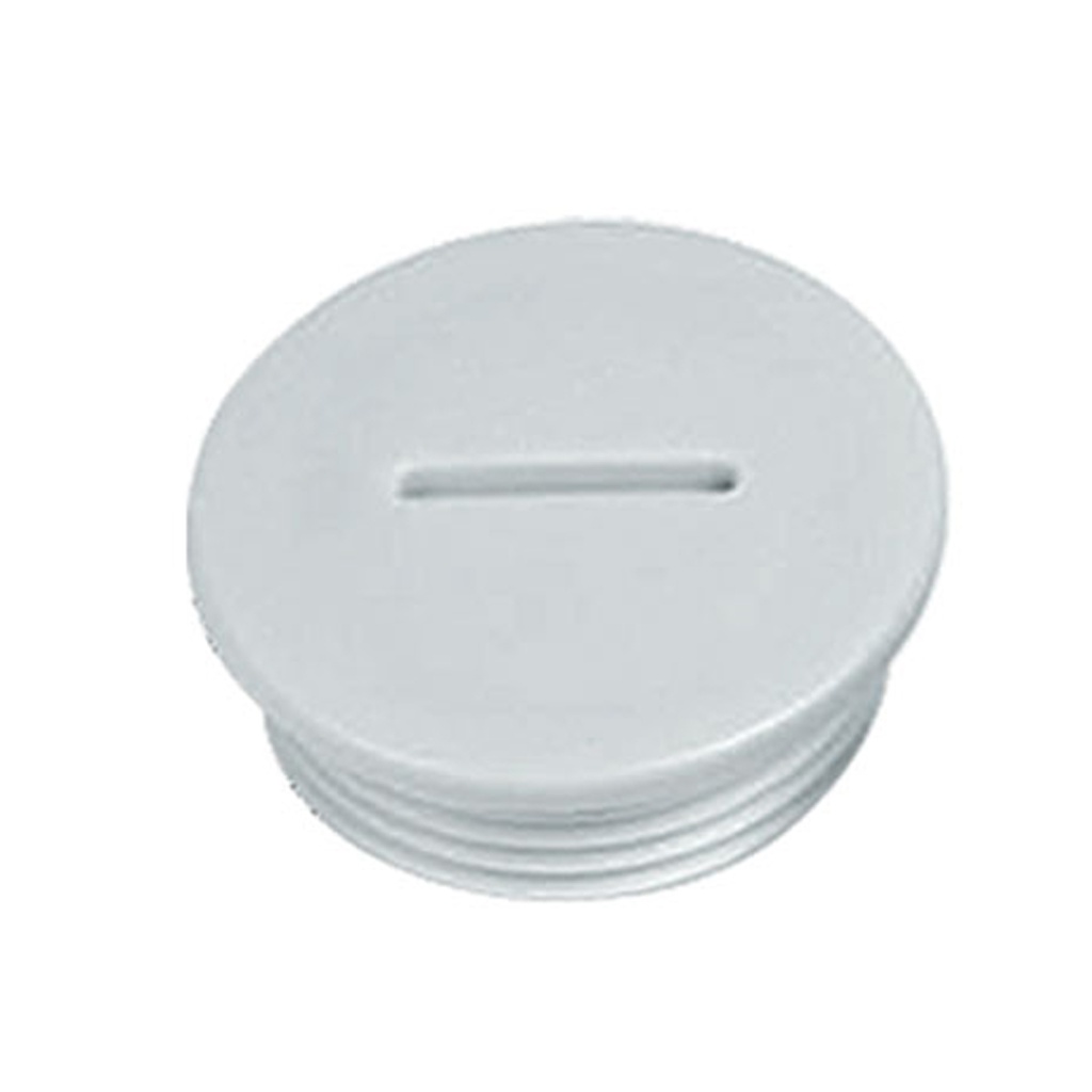 PG7 Threaded Entry Plug, Polyamide PA6 Light Gray