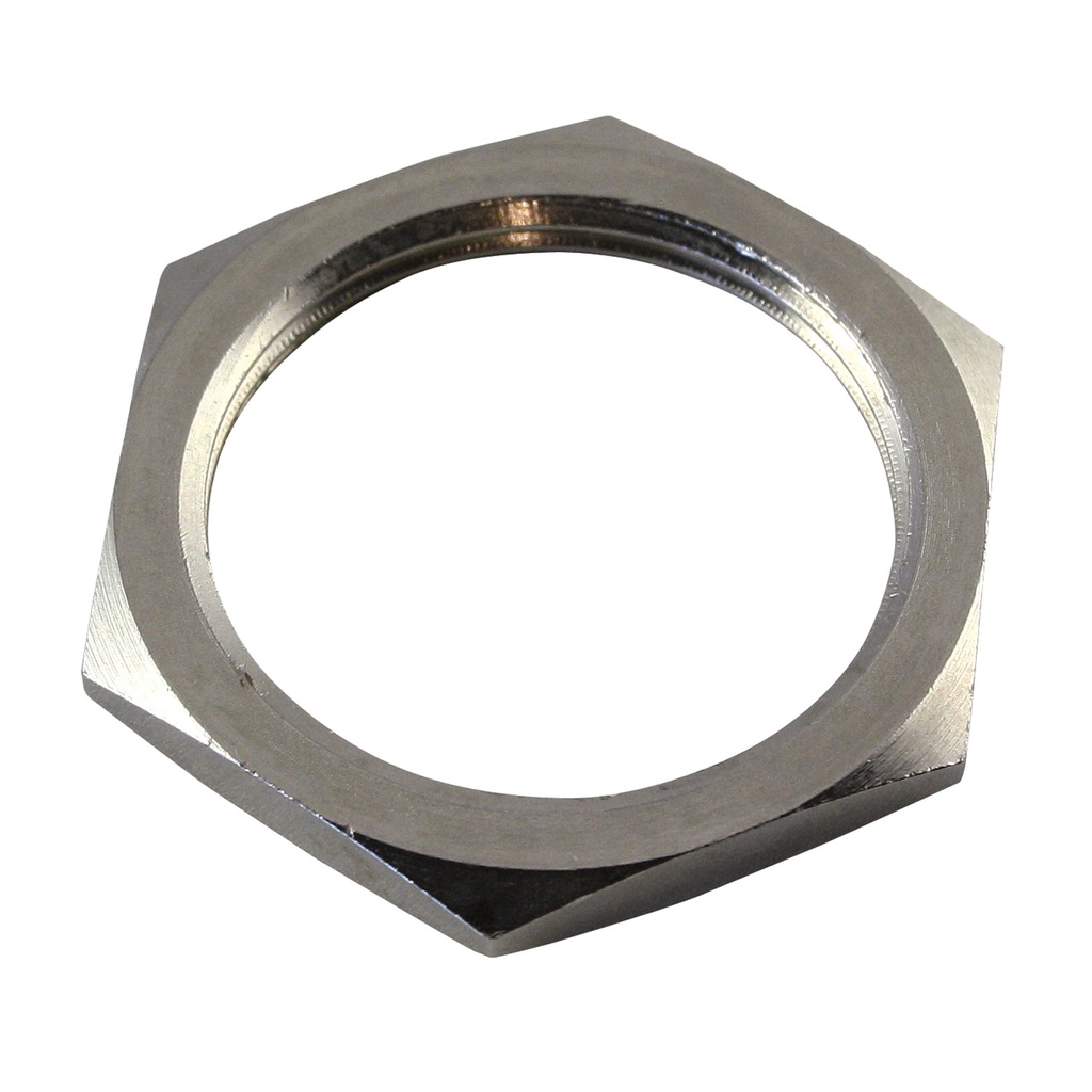 M20 Locknut, Nickel-Plated brass