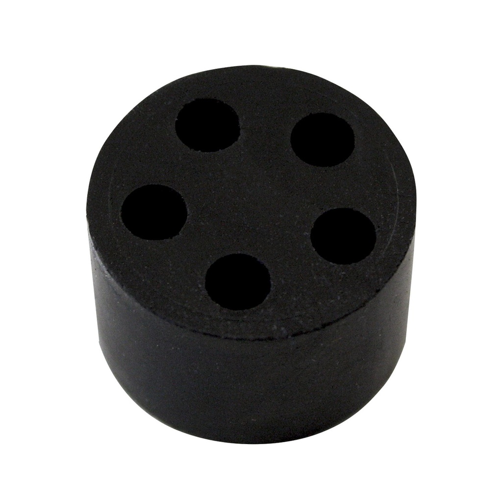 5 Hole Entry Seal For M25 and PG21 Cable Glands,  Black