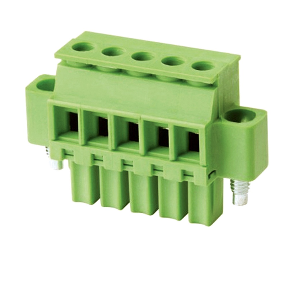 3.5 mm Pitch Printed Circuit Board (PCB) Terminal Block Plug, With Screw Locks, 28-16AWG Screw Clamp, 10 Position