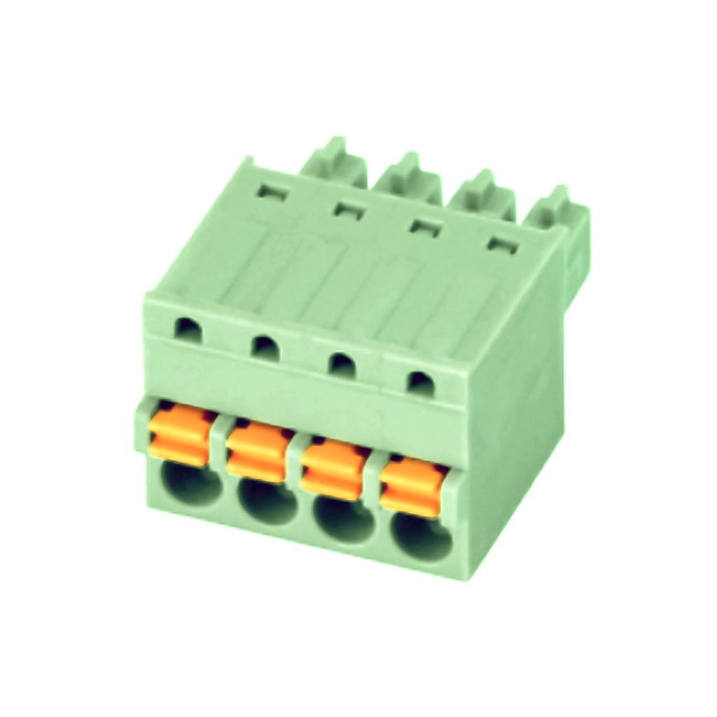 3.5 mm Pitch Printed Circuit Board (PCB) Terminal Block Plug, Spring Clamp, 2-16AWG, 10 Position