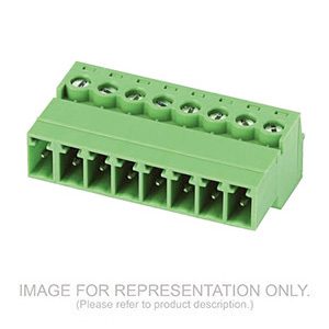 10 Position, 3.81 mm Pitch Terminal Block Inverted Plug, Pin Connector, Screw Clamp, 28-16AWG