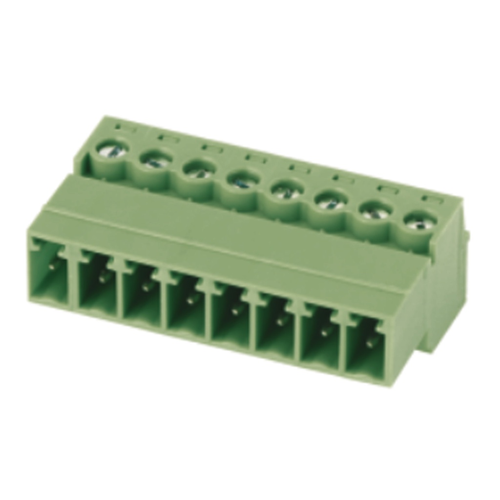 10 Position, 3.81 mm Pitch Terminal Block Inverted Plug, Pin Connector, Screw Clamp, 28-16AWG