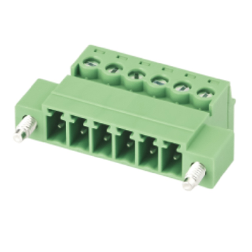 3.81 mm Pitch Printed Circuit Board (PCB) Terminal Block Inverted Plug Wire to Wire, Screw Clamp, 10 position