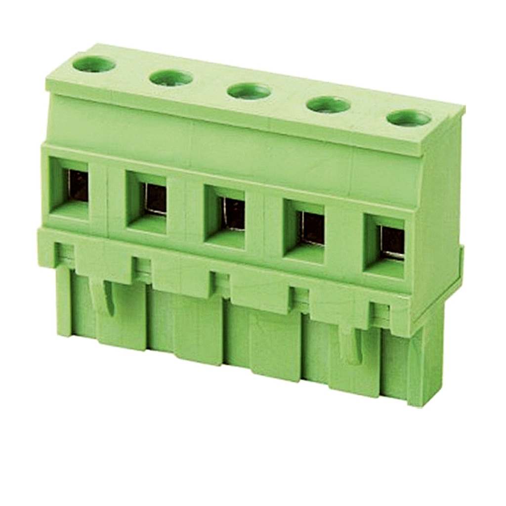 7.5 mm Pitch Printed Circuit Board (PCB) Terminal Block Plug, Screw Clamp, 10 Position