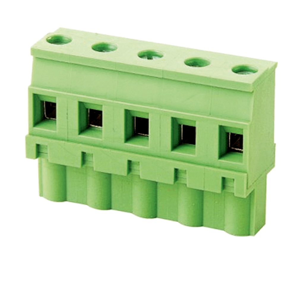 7.5 mm Pitch Printed Circuit Board (PCB) Terminal Block Plug, Screw Clamp, 10 Position