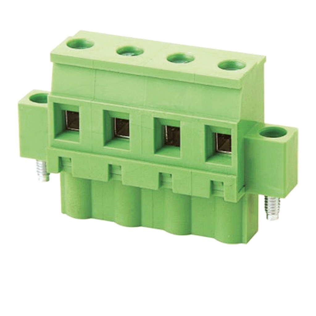 7.5 mm Pitch Printed Circuit Board (PCB) Terminal Block Plug w/Screw Locks, Screw Clamp, 10 position