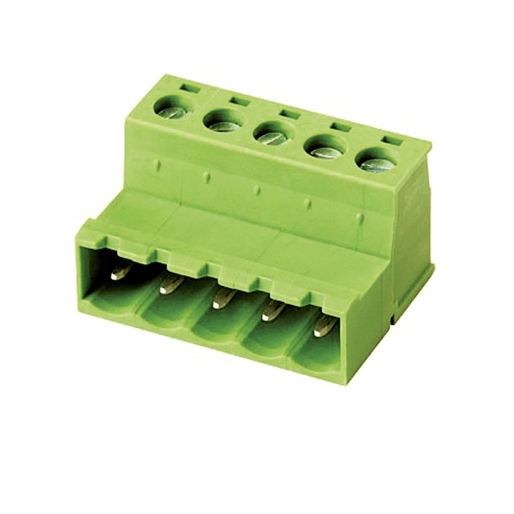 Inverted Pluggable Terminal Block Connector With Pins, 5.08mm Pin Spacing, 28-12AWG, 10 Position