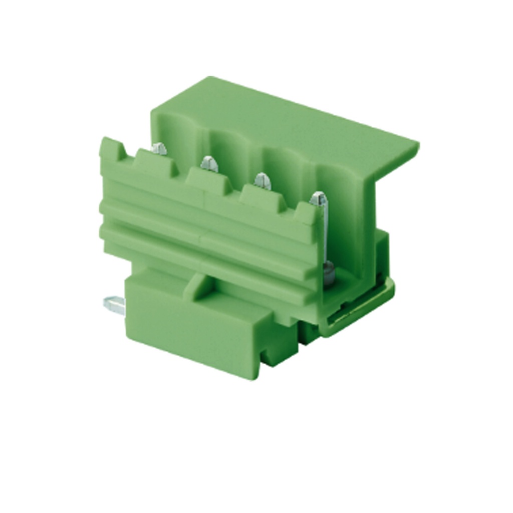 5 mm Pitch Printed Circuit Board (PCB) Terminal Block Horizontal Header, 4 Position, Right Side Of Component Housings