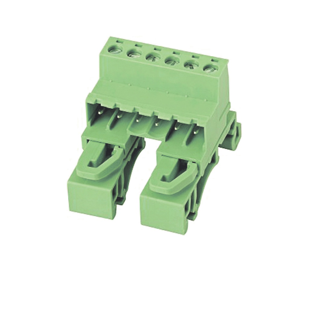 10 Position DIN Rail Mount Pluggable Connector 5 mm Pitch, Screw Clamp