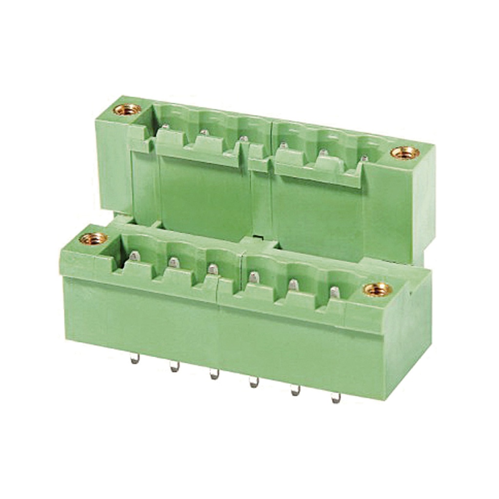 5 Position, 5.08 mm Pitch, PCB Terminal Block Vertical Header, Offset Double Level With Screw Locks