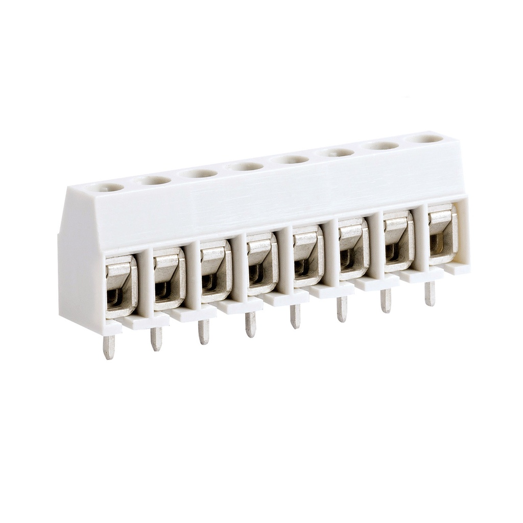 14 Position Low Cost PCB Terminal Block, Gray Housing, 5mm Pin Spacing, UL Rating 30-12 AWG, 18 Amp, 300 Volt