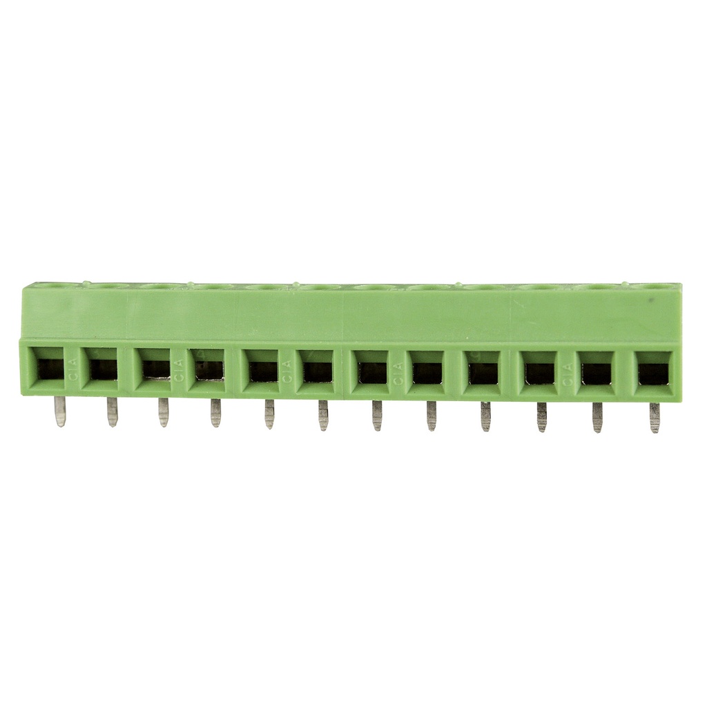 12 Position PCB Screw Terminal Block, 5.08mm Pin Spacing, 14A, 300V, 30-14 AWG, UL Ratings