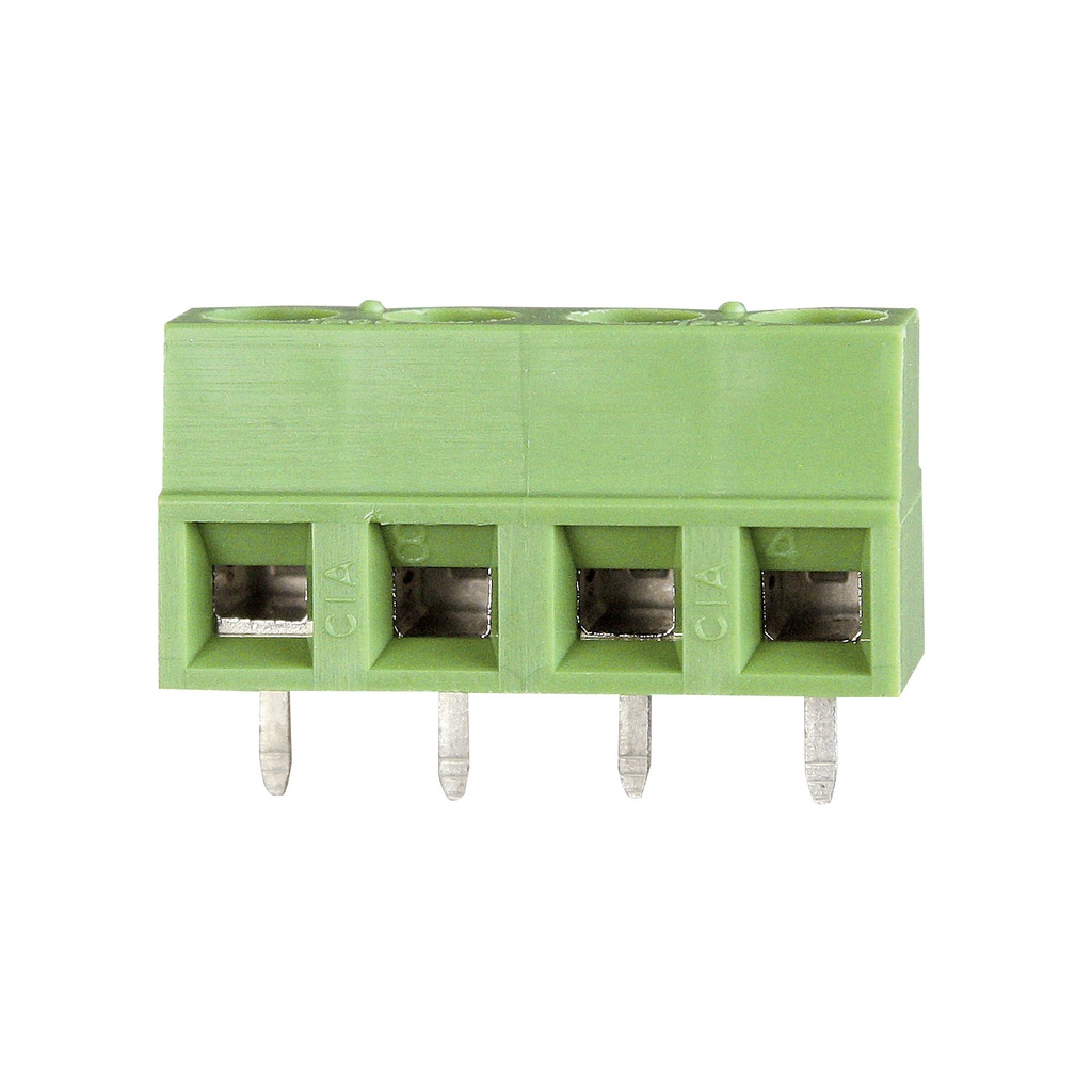 4 Position PCB Screw Terminal Block, 5.08mm Pin Spacing, 14A, 300V, 30-14 AWG, UL Ratings