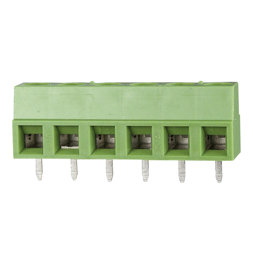 6 Position PCB Screw Terminal Block, 5.08mm Pin Spacing, 14A, 300V, 30-14 AWG, UL Ratings