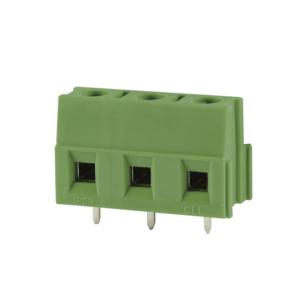 2 Position PCB Terminal Block, 7.5mm Pin Spacing, Modular Interlocking Green Housing, 30-12AWG