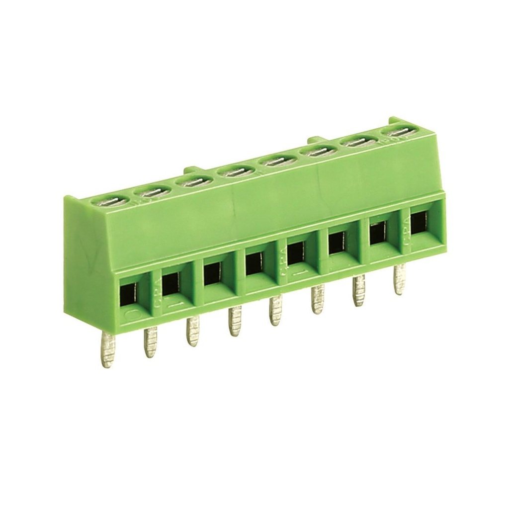 3.5mm Pitch fixed Printed Circuit Board (PCB) terminal block, miniature, multi-position, horizontal wire entry, 3 position