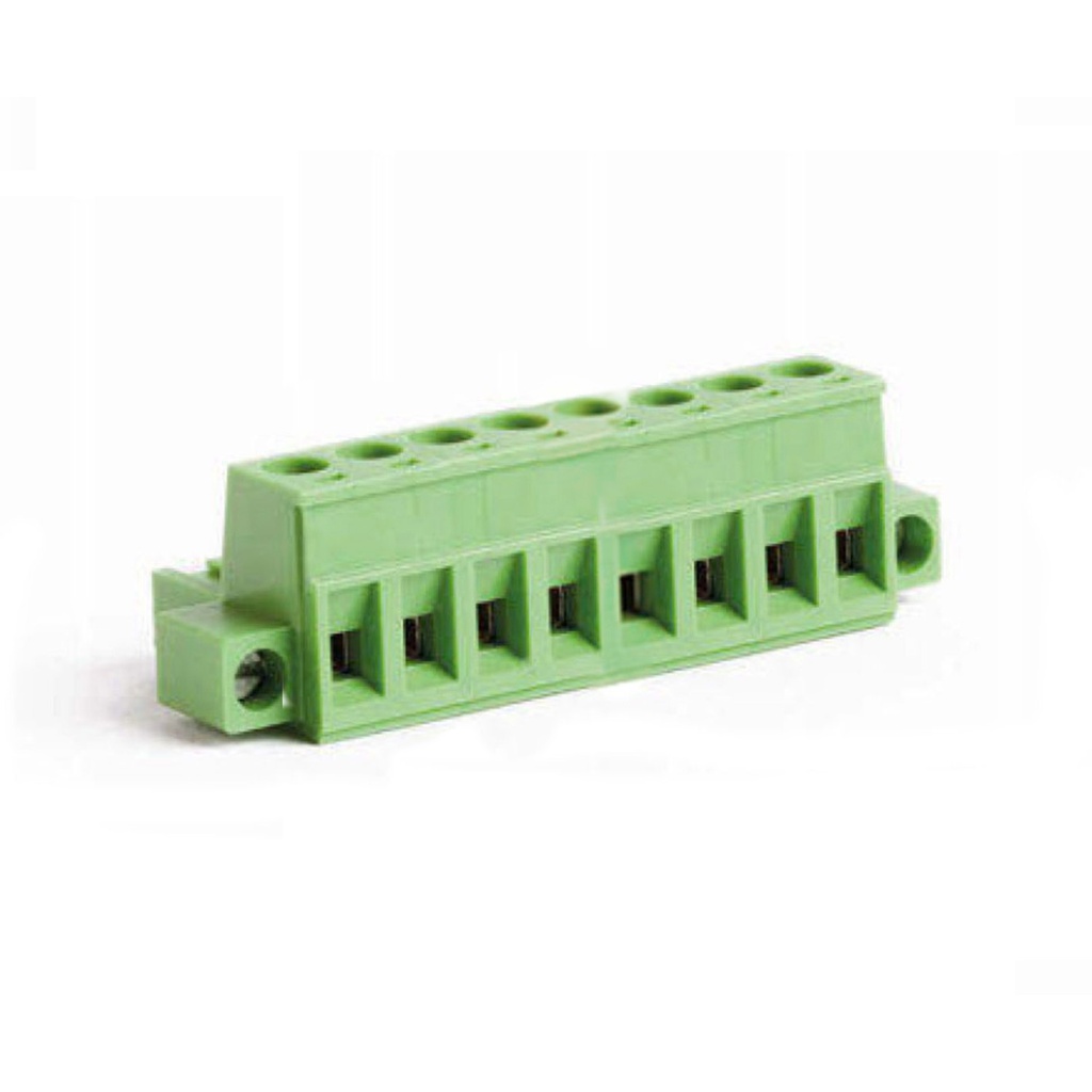 20 Position Pluggable Terminal Block With Screw Locks, , 5.08mm Spacing, 24-12 AWG, CPF5.08-20FV