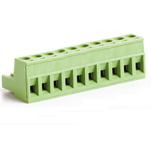 10 Position Pluggable Terminal Block, Screw Connector Terminal Wiring, 7.5mm Spacing, 24-12 AWG