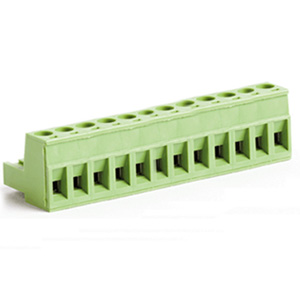 12 Position Pluggable Terminal Block, Screw Connector Terminal Wiring, 7.5mm Spacing, 24-12 AWG