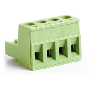 4 Position Pluggable Terminal Block, Screw Connector Terminal Wiring, 7.5mm Spacing, 24-12 AWG