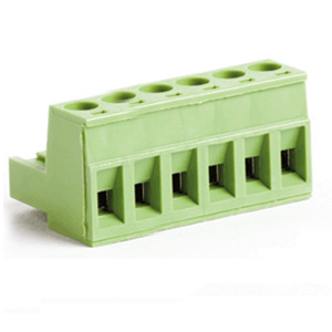 6 Position Pluggable Terminal Block, Screw Connector Terminal Wiring, 7.5mm Spacing, 24-12 AWG