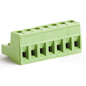 7 Position Pluggable Terminal Block, Screw Connector Terminal Wiring, 7.5mm Spacing, 24-12 AWG