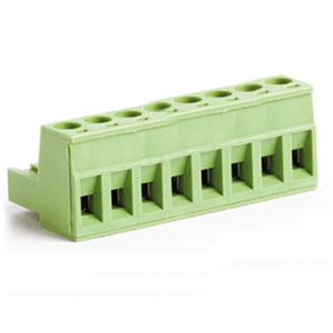 8 Position Pluggable Terminal Block, Screw Connector Terminal Wiring, 7.5mm Spacing, 24-12 AWG