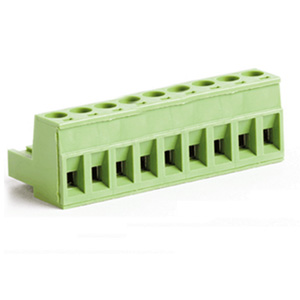 9 Position Pluggable Terminal Block, Screw Connector Terminal Wiring, 7.5mm Spacing, 24-12 AWG